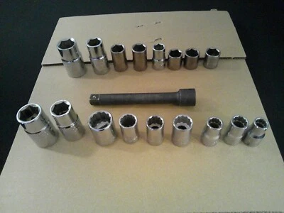 Lot Of  Misc. Craftsman  Sockets Metric & SAE great cond. Lot of 18 - Image 1 of 4