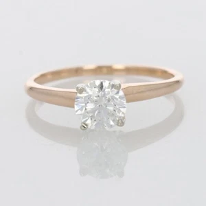 .88ct Round Cut Diamond Solitaire Engagement Ring 14k Rose Gold Size 7 - Picture 1 of 8