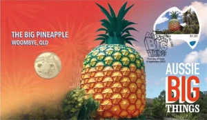 2023 Aussie Big Things - The Big Pineapple - $1 Coin PNC - Stamp & Coin Cover - Bild 1 von 2