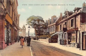 Wales - BANGOR - High Street and Town Clock - Bild 1 von 2