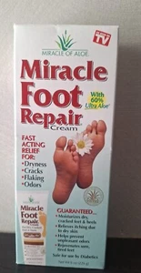 MIRACLE FOOT REPAIR CREAM WITH 60% ULTRA ALOE 8 OZ NEW - Picture 1 of 6