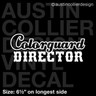 "Guard Mom" Colorguard Vinyl Decal - 6 Inch Matte White School Spirit Sticker