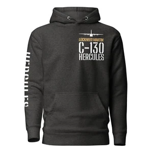 US Air Force C-130 Hercules Cotton Hoodie - Picture 1 of 37