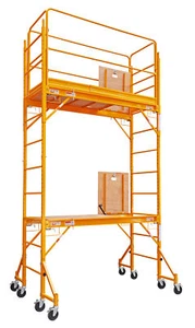 12 Foot Multi Purpose Rolling Scaffolding with Hatch 1000-LB Capacity-MeetsOSHA - Picture 1 of 7