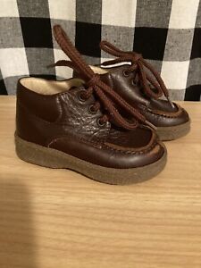 PePe Boutique Brown Leather Boots Made In Italy Baby Boys Italy Size 20 US 5