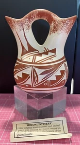 Signed Hozoni Pottery Wedding Vase Made By Native American Indians - Picture 1 of 9