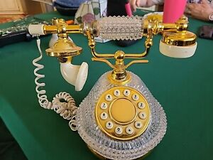 Vintage Godinger Shannon irisch 24 % Bleikristall Telefon Silber Kunst französisches Telefon