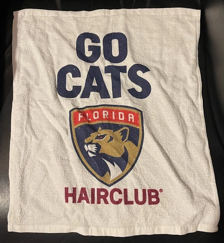 FLORIDA PANTHER HOCKEY NHL RALLY TOWEL 18X15-GO CATS HAIRCLUB- GIVEAWAY 10/16/21 Cover