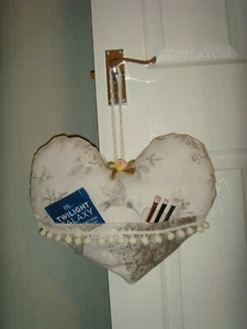 MADE in LAURA ASHLEY BELVEDERE TRUFFLE PEACOCK FILLED HANGING STORAGE CUSHION - Picture 1 of 2