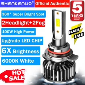For GMC Sierra 1500 2014-15 Combo 9012 LED Headlights 5202 Fog Light Bulbs 4pcs - Picture 1 of 10