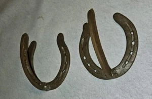 Rustic wall horseshoe western hanger coat curtain Gun Rod Rack two piece set - Picture 1 of 3