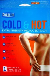 Coralite COLD&HOT Extra Strength Medicated Patch Lot of 1 to 6 (3.94"x7.87") Ea* - Picture 1 of 6