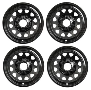 NEW 2019-2024 SILVERADO SIERRA 1500 Truck 17" Steel Wheel BLACK WHEELSKIN SET - Picture 1 of 2
