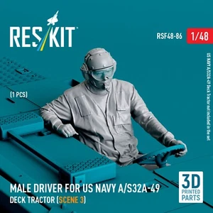 Conductor macho US NAVY A/S32A-49 tractor de cubierta 1:48 3D ResKit RSF48-0086 - Imagen 1 de 4