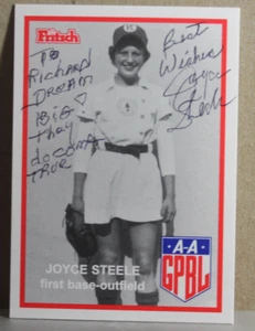 Tarjeta firmada AAGPBL "JOYCE STEELE" #188 - Imagen 1 de 2