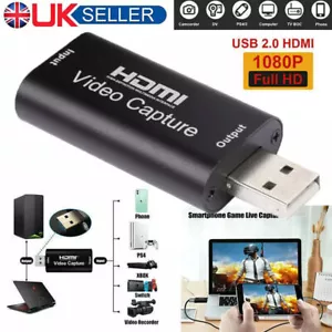 1080P Full HD Audio Video Capture Card 4K HDMI to USB 2.0 Video Capture Device - Picture 1 of 12