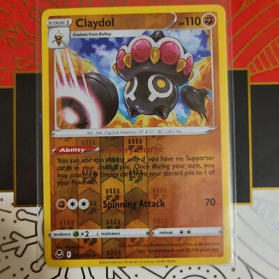 Claydol 094/195 NM/M - REVERSE HOLO- Silver Tempest Sword Shield Pokemon Card - Image 1 of 2