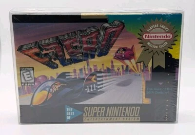 F-Zero SNES Super Nintendo Players Choice New Sealed Includes Protector - Image 1 of 4