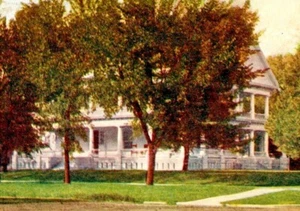 c1905 Lincoln NE Governor's Mansion, Bushnell, IL sello conmemorativo, camino de tierra - Imagen 1 de 4