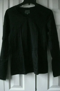 Damen gemütliches Lagenoberteil schwarz Größe Medium Baumwollmischung einfach gestylt - Bild 1 von 2