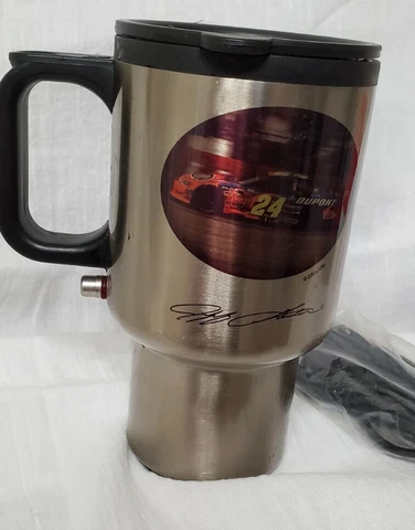 Jeff Gordon Stainless Steel Travel Mug Tumbler #24 Nascaar Cup Plug to keep Warm Cover