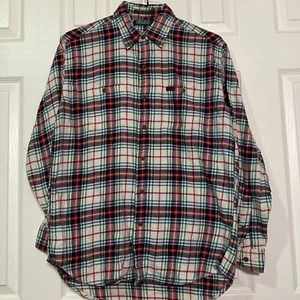 Camisa Polo Ralph Lauren Para Hombres XL Etiqueta Verde Franela Cuadros Botón Manga Larga - Imagen 1 de 7