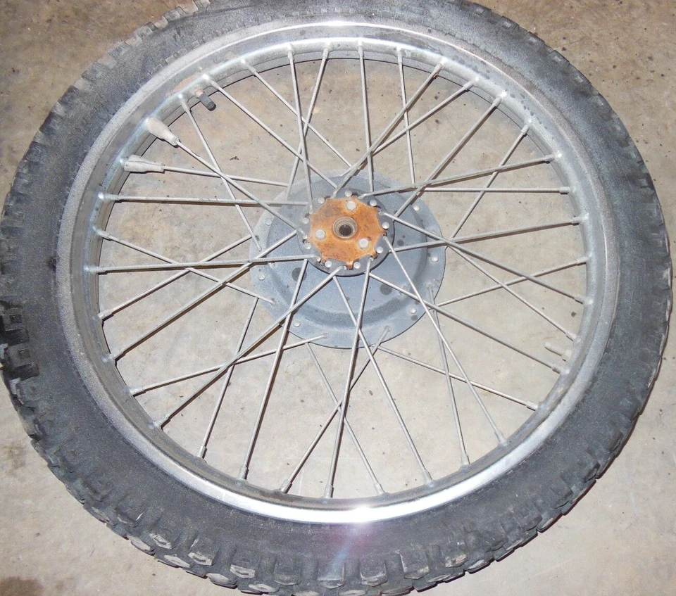 1980 铃木 TS250 TS 250 Enduro 前轮圈轮胎辐条 3.00x21 21" 80 #61 — 第 1/2 张图片