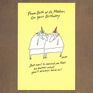 Unbenutzte Vintage JILL WRIGHT lustige Happy Birthday Karte für Mutter von uns beiden - Bild 1 von 6