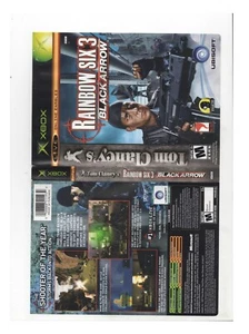 Rainbow Six 3 Black Arrow Original Xbox ARTWORK ONLY Authentic Original - Picture 1 of 1