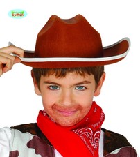 Cappello cowboy in feltro marrone bambino