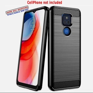 Waterproof Carbon Fiber Soft SlimTPU Case for Motorola Moto G Play (2021) XT2093 - Picture 1 of 2