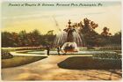 Fountain Dauphin St Entrance Fairmount Park Philadelphia Postcard antique c1910