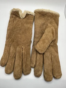 Women's Genuine Leather Gloves Size Medium Lining Polyester and Lycra Spandex - Picture 1 of 4