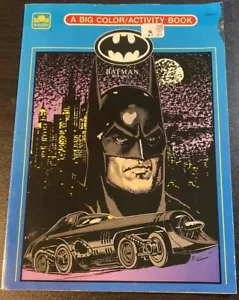 Batman Returns 1992 Vintage Golden Coloring Activity Book Partially Completed - Picture 1 of 11
