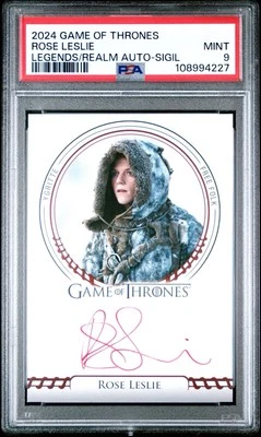 2024 GAME OF THRONES LEGENDS THE REALM ROSE LESLIE YGRITTE RED AUTO PSA 9 MINT - Image 1 of 2