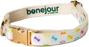Green Pet Bonejour Collar, White Multi - Petite Size (10-16”) - Picture 1 of 5