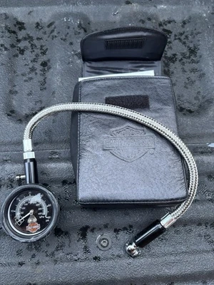 Harley Davidson Tire Pressure & Tread Depth Gauges W/ Leather Case 60 PSI - Image 1 of 3