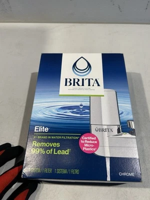 BRITA Elite Faucet Mount Filtration System Water Purification Chrome, New - Image 1 of 4
