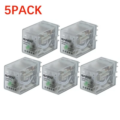 5Pcs Relay MY4NJ 12V DC Small relay 5A 14PIN Coil DPDT HH54P - Image 1 of 4