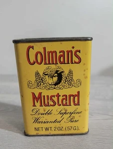 Vintage Colman's Mustard 2 oz Tin Spice Seasoning - Picture 1 of 6