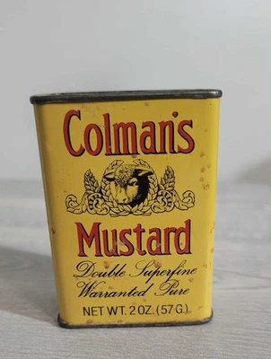 Vintage Colman's Mustard 2 oz Tin Spice Seasoning - Image 1 of 4