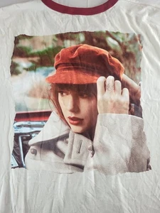 Taylor Swift Shirt Women's Size 3XL White RED Taylor’s Version Music Band XXXL - Picture 1 of 12