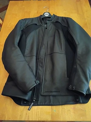 Chaqueta de moto Street & Steel Nomad blindada de cuero negra con forro 3Xl Foto 1 de 4