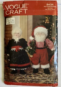 Vogue Craft 8434 Mr. & Mrs. Claus 26" Dolls & Clothes w/ Transfer Pattern Uncut - Picture 1 of 4