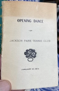 Jan. 31, 1913 San Francisco JACKSON PARK TENNIS CLUB Opening Dance CARD - Picture 1 of 4