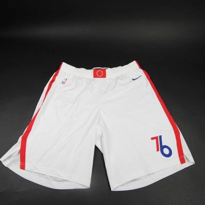 Pantalones Cortos Philadelphia 76ers Nike NBA Authentics Juego Para Hombre Blanco/Rojo Nuevos Foto 1 de 4