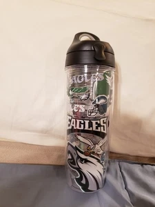 2016 NFL Philadelphia Eagles Retro Logos 24 OZ CUP w Flip Lid Tervis Tumbler - Picture 1 of 12