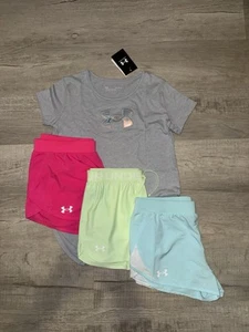 Under Armour - T-shirt & 3 Pair of Shorts - Size L- NWT - Picture 1 of 1