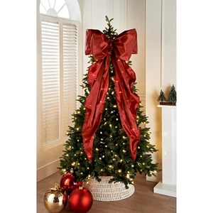 XL Satin Christmas Tree Bow Add Some Decoration On Your Christmas Tree On Xmas - Picture 1 of 7