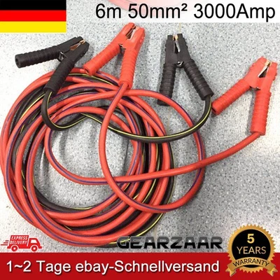 GEARZAAR Cavo di avviamento 6 m 50 mm² 3000 Amp cavo ponte camion auto veicolo cavo di avviamento